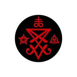 Sigil of Lucifer Iron on Screen Print Transfers for Fabrics Machine Washable Demon Satanic Witchcraft