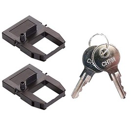 (Ribbons+Keys Bundle) 2 Pack 5000R Compatible Replacement Ribbon Cartridge + 41479K Keys (Set of 2) for Pyramid 3550ss, 3600ss, 4000Pro, 5000, 5000HD Time Clocks, Black Ink