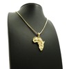 Fashion 21 Unisex Rough Felling Texture Africa Map Shape Pendant
