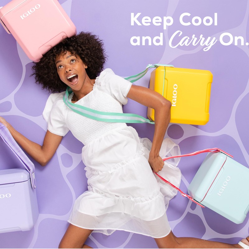 Igloo Lilac Breeze 11 Qt Tag-Along Too Strapped Picnic Style