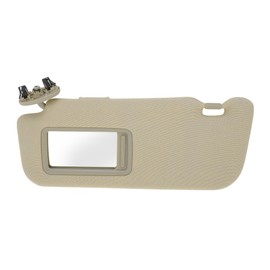 Partuto Left Driver Side Sun Visor Fit for Toyota Corolla 2007-2013 Car Sun Visor Assembly W/Vanity Light & Mirror Replaces No.74320-02711-E0 Beige