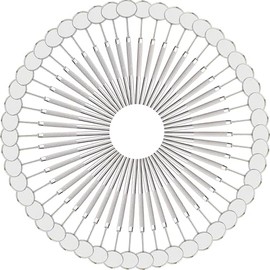 MuskalMed 50 Piece Dental Mirror Stainless Steel Dental Mirror #5 (45°) Degree Curved Design Mirror Head with Knurled Stainless Steel Handle 6.5 Inch Length Dentist Tool for Teeth Cleaning Inspection