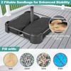 LDAILY Moccha Umbrella Base Stand, Heavy Duty Sand Filled Patio
