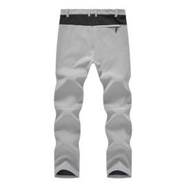 YSENTO Men's Winter Warm Waterproof Windproof Quick Dry Insulated Outdoor Snow Ski Pants Light Grey Size 34