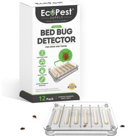 Bed Bug Detector – 12 Pack | Early Detection Bed Bug Trap, Monitor, and Detector for Home and Travel | Indoor Pest Control Traps for Bedbugs