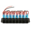 ELING Universal LED Backlight 8 Gang Rocker Switch Panel for