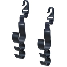 adelphos Umbrella Holder Car 3-in-1 Hook Fixed Storage Luggage Hanger Fishing Rod Hanger Bag Hanger Adjustable Length KH1