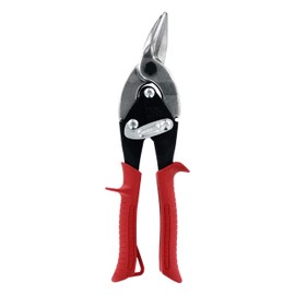 MIDWEST Aviation Snip - Left Cut Regular Tin Cutting Shears with Forged Blade & KUSH'N-Power Comfort Grips - MWT-6716L