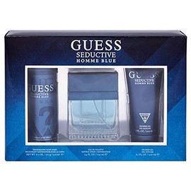 Guess Seductive Homme Blue 3 Pc Gift Set 3.4oz EDT Spray, 6.0oz Deodorant Body Spray, 6.7oz Shower Gel GIFTSET