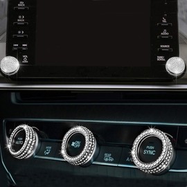 TLIFORT Climate Control Switch Knob Touch Screen Button Bling for Honda Accord Sedan Inspire Touring Sport EX EX-L LX 10th 2018-2022(5pcs)