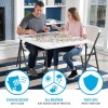 Lifetime 37-Inch Commercial Card Table 80783 White Granite Top Foldable