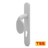 TSS White UPVC Door Handle Pair Set, Sprung, 92mm PZ