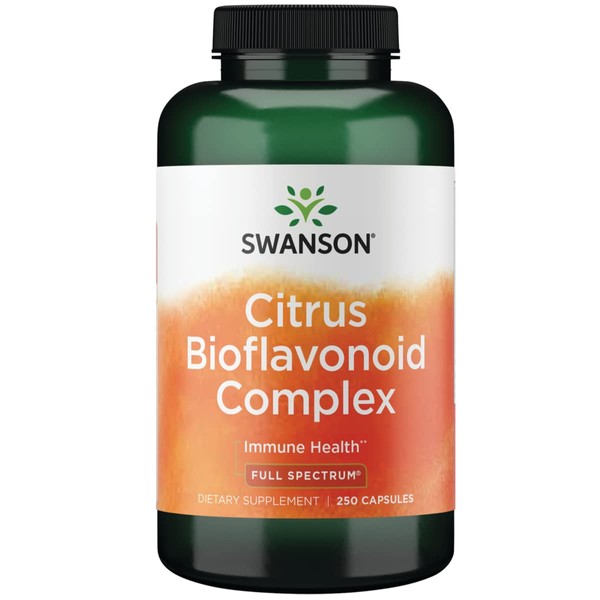 Swanson Full Spectrum Citrus Bioflavonoid Complex - Aids Vitamin C Absorption and Promotes Immune Health - Standardized to 50% Bitter Orange Bioflavonoids - (250 Capsules) 1 Pack