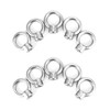 QWORK Lifting Eye Nut, 10 Pack, 3/8" UNC Marine Grade