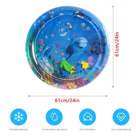 YNYCIPZ Interactive Toy for Cats, Sensory Water Mat for Cats, Portable Cat Play Mat - Pet Cooling Mat for Summer, Cat Toy for Bored House Cats