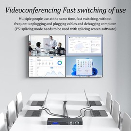 4K HDMI Matrix Switcher 4x4 with Web GUI & 3.5mm Audio Output, Support LAN/RS232/IR Remote/APP Control