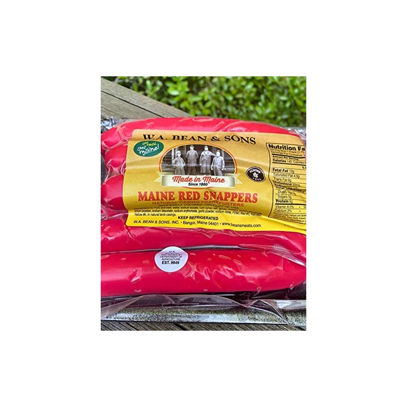 Maine Red Hot Dogs - Gluten Free, Maine Made, Natural