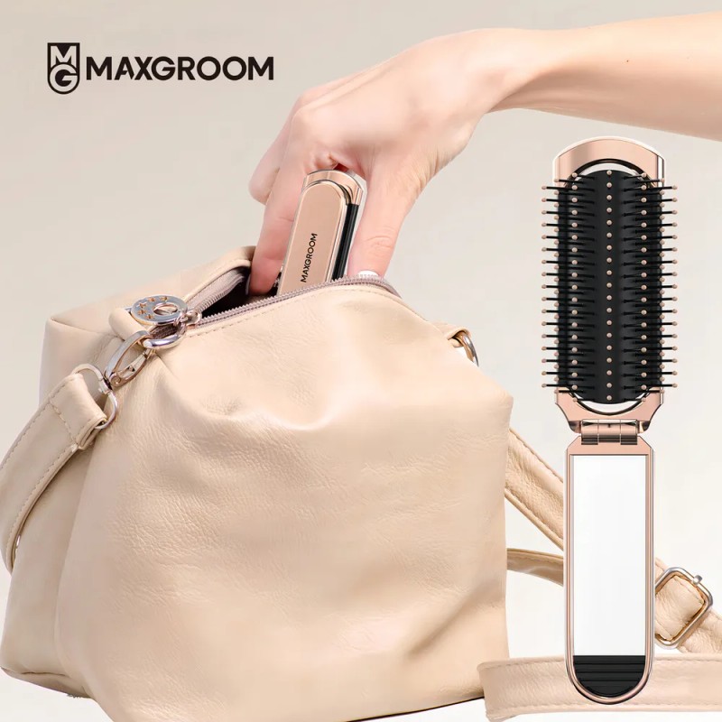 Peine Maxgroom Plegable para Cabello Rizado con Púas Extensibles y