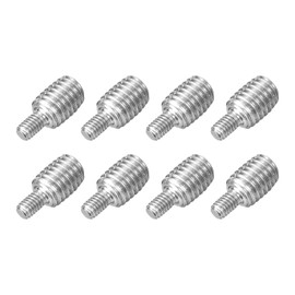 sourcing map M4x6mm to M8x10mm Double End Threaded Stud Screw Bolt, 8Pcs 304 Stainless Steel Thread Reducer Adapter for Furniture Machinery Assembly Fastener