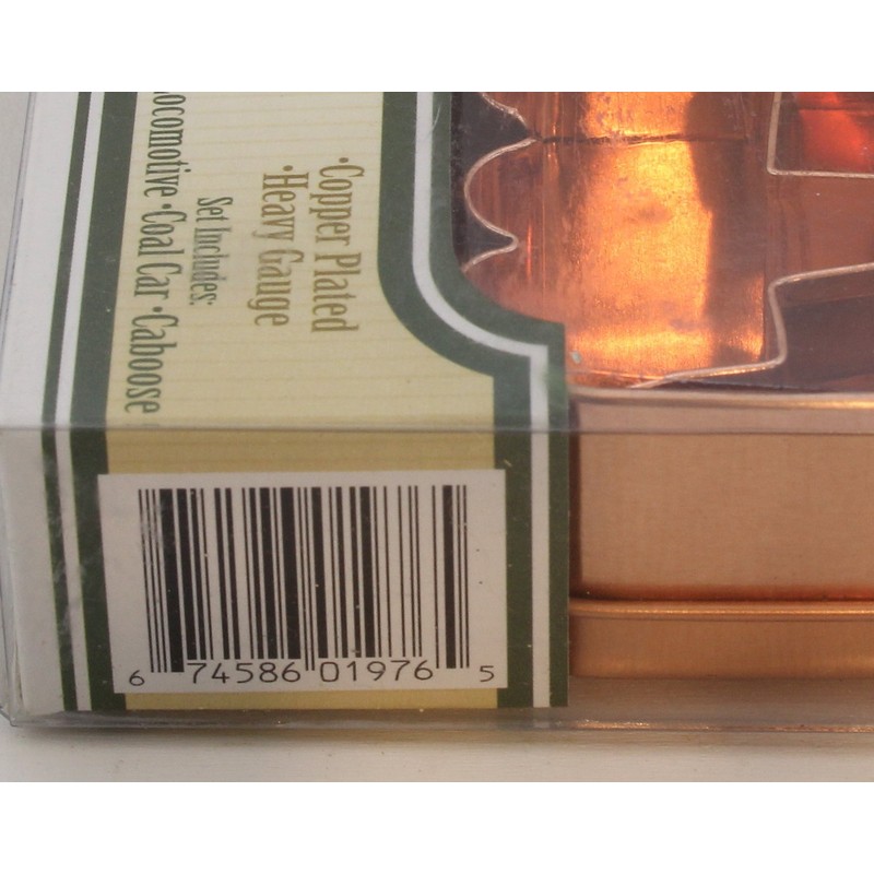 Global Decor Train Cookie Cutter 3 Piece Copper Plated Set