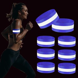ENYACOS Set of 8 Reflective Bands, Reflective Bracelets, Reflector Bands, Reflectors, Children's Night Reflective Safety Wristband for Outdoor Joggers, Running, Riding, Biking, Hiking, Motorcycle