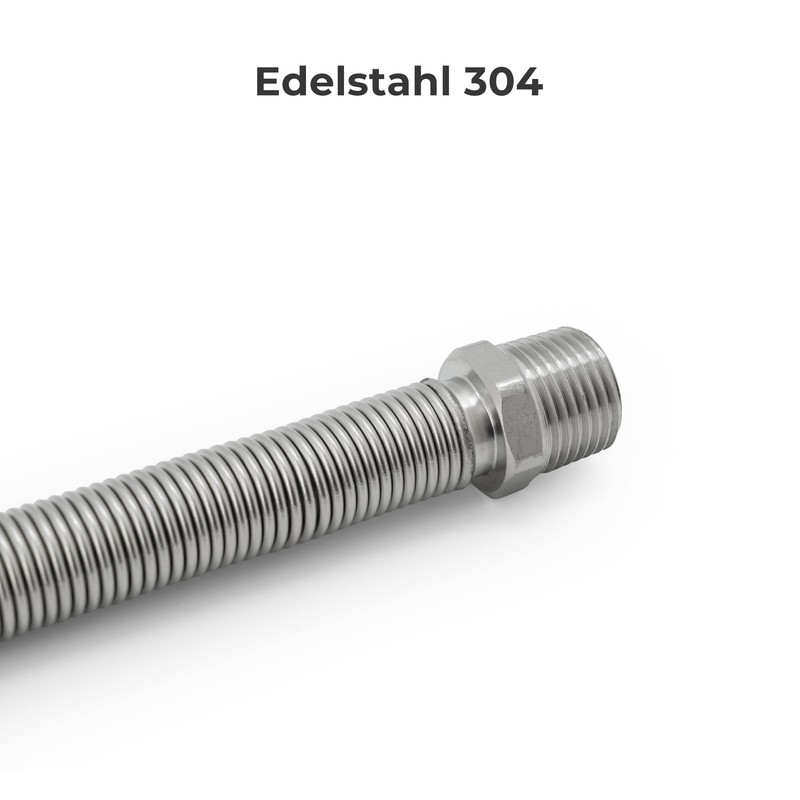 Vancoco Stainless Steel Flexible Pipe 1/2 Inch Corrugated Pipe Extendible
