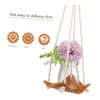 Kisangel Pu Leather Hanging Basket for Flowerpots Modern Planter Base