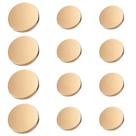 LIANHATA 12 Pcs Gold Button Repair Accessories Gold Color Cuff Sewing Suit Jacket Handmade (Matte Gold)