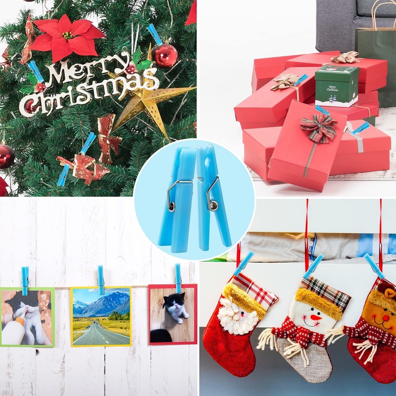 60PCS Baby Shower Clothespin Games Boy Plastic Mini Clothes Pins