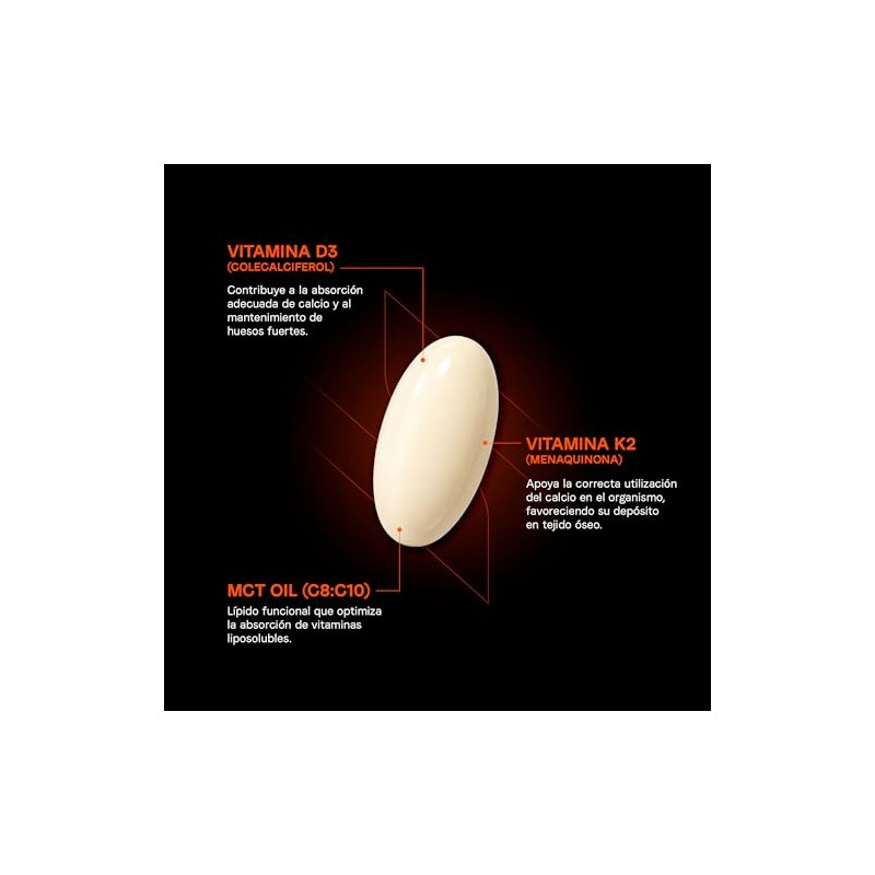 Vitamina Mct Oil Rápida Absorción Alta Biodisponibilidad Certificado Fst Huesos