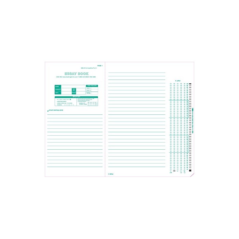 TEST-886E 886-E 100 Question Compatible Testing Forms (50 Sheet Pack)