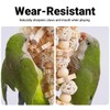 AIMALL Parrot Toy Wooden Bite Toy for Birds, Natural Rattan