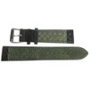 Fluco Shell Cordovan Racing 20mm Black Leather Watch Strap