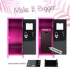 YOBRO Mini Iron Lockers, Girl Talk Locker with Lock, Functional
