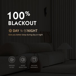 FMFUNCTEX 100% Blackout Curtains for Bedroom, Beige Curtains 72 Inches Long Textured Thermal Insulated Curtains for Living Room Drapes, Black Out Drapery Grommet Room Darkening 2 Panels, 40" W x 72" L