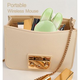 Gabongcui mouse inalámbrico, forma de hámster, 2.4 GHz, alcance inalámbrico de 15 m, peso de 60 g, longitud de 3.7 pulgadas, conectividad USB, verde