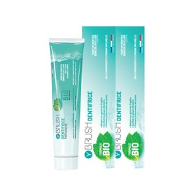 Y-Brush - Toothpaste Bio Tube - Set of 2 - Made in France - Mint Flavour - 99% Natural - Fluoride - Anti Caries - for Sensitive Gums