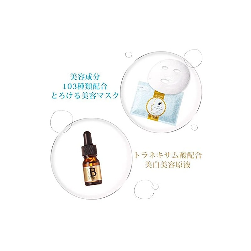 EBiS Moisturizing Transparency Set, Sheet Mask, 36 Sheets, Whitening Serum