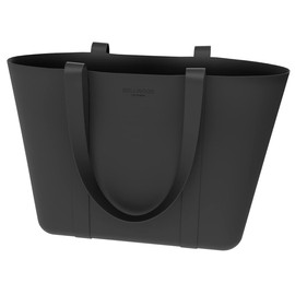 Bellwood Silicone Beach Tote Bag for Beach Pool Camping Shopping, Minimalism Standable Waterproof Washable, Black