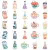 Cute Drink Stickers for Girl Teen, 50 pcs Kawaii Beverage