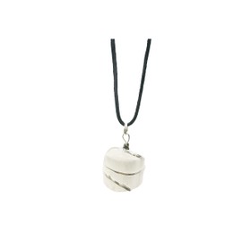 Selenite Crystal Pendant Tumbled Necklace Chakra, Healing, Ritual, Lucky Protection Reiki Energy Wellness Crystal Healing Metaphysical Grid Stone Pendant for thanksgiving gift Women Men