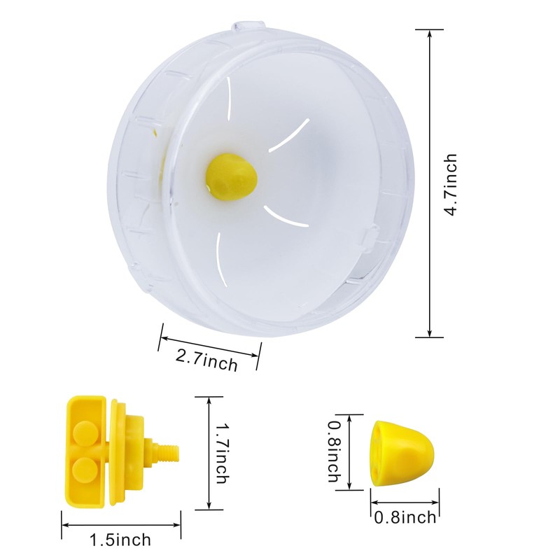 WishLotus Hamster Running Wheel, Silent Jogging Exercise Toy Hamster Cage