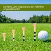 ACONDE 100 x 83mm Bamboo Wooden Golf Tees Yellow