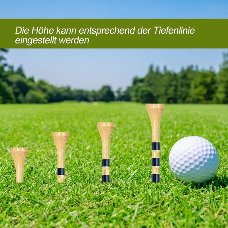 ACONDE 100 x 83mm Bamboo Wooden Golf Tees Yellow
