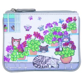 Mala Leather Santorini Collection Soft Leather Coin Purse RFID Blocking 4288_98 Grey