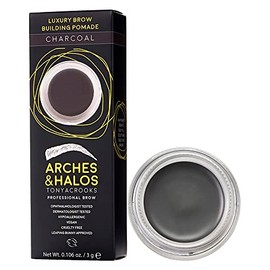 Arches & Halos Pomada de Lujo para Construir Cejas - Tinte en Gel para Cejas - Rellena, Esculpe y Define las Cejas - Maquillaje Vegano y Libre de Crueldad - Carbón, 3 ml