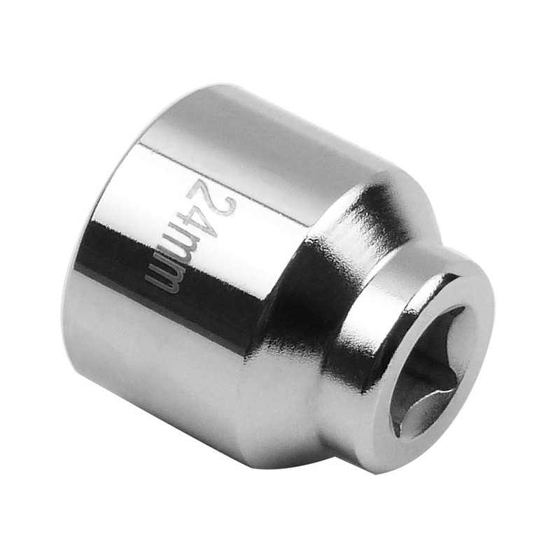 Ibetter 24mm 6-Point Socket, Low Profile Oil Filter Wrench，3/8" Drive