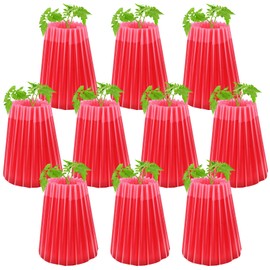 MJZ 10 Pack Walls of Water Plant Protectors, 18.3 x 18.3 Inch Reusable Wall of Water for Tomato Plants, Early Season Insulated Plant Protector Freeze Protection, Plant Covers for Winter Cold Weather