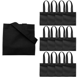 Fun Express 6" x 6" Mini Nonwoven Black Tote Bags - 12 Pieces