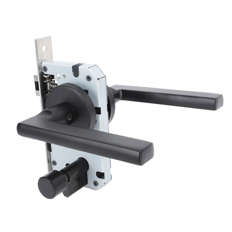 House Door Handle Lock Aluminum Black Antioxidant Coating Shock Resistance